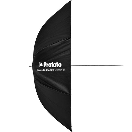 Medium Shallow Silver Umbrella  41″ view 2